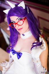 Size: 1867x2800 | Tagged: safe, artist:lucecosplay, rarity, human, g4, choker, clothes, cosplay, evening gloves, glasses, irl, irl human, photo, solo