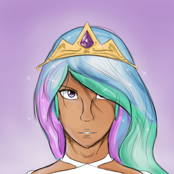 Size: 1200x1200 | Tagged: safe, princess celestia, human, g4, female, humanized, looking at you, solo