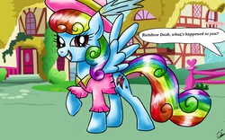 Size: 1280x800 | Tagged: safe, artist:yummiestseven65, rainbow dash, g4, female, rainbow dash always dresses in style, solo