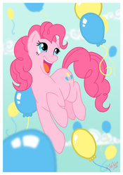 Size: 2544x3626 | Tagged: safe, artist:abnormallynice, pinkie pie, g4, female, high res, laughing, solo