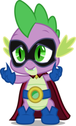 Size: 5999x9967 | Tagged: safe, artist:notlikelyanartist, spike, g4, power ponies (episode), absurd resolution, humdrum costume, male, power ponies, simple background, solo, transparent background, vector