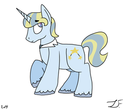 Size: 960x848 | Tagged: safe, artist:quincydragon, offspring, parent:prince blueblood, parent:trixie, solo