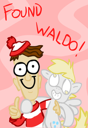 Size: 550x800 | Tagged: artist needed, source needed, safe, derpy hooves, pegasus, pony, g4, female, mare, waldo, where's waldo