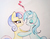 Size: 529x409 | Tagged: safe, artist:prettypinkpony, bon bon, lyra heartstrings, sweetie drops, earth pony, pony, unicorn, g4, bon bon is not amused, duo, female, heart, lesbian, long eyelashes, ship:lyrabon, shipping, traditional art