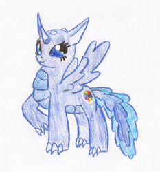 Size: 1010x1082 | Tagged: safe, artist:paleodraw, hybrid, crossover, ponified, skylanders, solo, traditional art, whirlwind