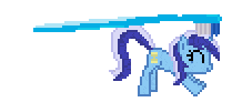 Size: 209x92 | Tagged: safe, artist:rj-p, minuette, pony, unicorn, g4, animated, brushie, brushie brushie, brushing, cute, desktop ponies, female, minubetes, picture for breezies, pixel art, simple background, solo, tail wiggle, that pony sure does love toothbrushes, toothbrush, transparent background