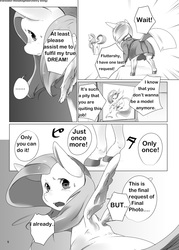 Size: 2221x3107 | Tagged: safe, artist:kolgha, fluttershy, photo finish, comic:comic hoof vol.1, g4, comic, doujin, explicit source, high res, japanese, monochrome, translation