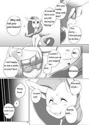 Size: 2221x3107 | Tagged: safe, artist:kolgha, fluttershy, photo finish, comic:comic hoof vol.1, g4, comic, doujin, explicit source, high res, japanese, monochrome, translation