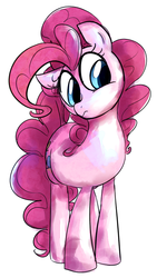 Size: 467x827 | Tagged: safe, artist:dotkwa, pinkie pie, earth pony, pony, g4, cute, diapinkes, female, mare, pixiv, simple background, solo, white background