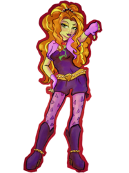 Size: 700x934 | Tagged: dead source, safe, artist:cosmicunicorn, adagio dazzle, equestria girls, g4, my little pony equestria girls: rainbow rocks, clothes, female, fingerless gloves, gem, gloves, humanized, simple background, siren gem, solo, thumbs down, transparent background