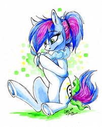 Size: 722x900 | Tagged: safe, artist:donika-schovina, oc, oc only, solo, underhoof