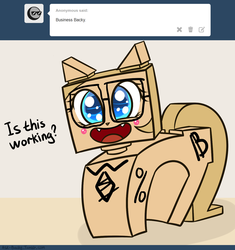Size: 1280x1360 | Tagged: safe, artist:slavedemorto, oc, oc only, oc:backy, business business business numbers, crossover, lego, solo, the lego movie, tumblr, unikitty