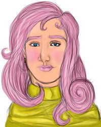 Size: 599x754 | Tagged: safe, artist:worldofwarcraftvamp, fluttershy, human, g4, clothes, female, humanized, solo, sweater, sweatershy, turtleneck