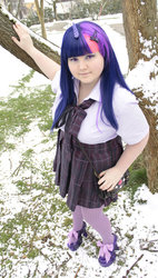 Size: 395x696 | Tagged: safe, artist:sinystrasunshine, twilight sparkle, human, g4, cosplay, irl, irl human, photo