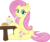 Size: 4191x3479 | Tagged: safe, artist:latecustomer, artist:silverrainclouds, fluttershy, pegasus, pony, g4, burger, cute, drink, female, food, hay burger, looking at you, looking back, mare, milkshake, mouth hold, shyabetes, simple background, sitting, solo, straw, transparent background, vector