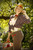 Size: 427x640 | Tagged: safe, artist:yakko, applejack, human, g4, apple, basket, clothes, cosplay, irl, irl human, outdoors, pants, photo