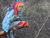 Size: 696x522 | Tagged: safe, artist:millithechan, rainbow dash, human, g4, clothes, cosplay, irl, irl human, photo, rainbow socks, socks, solo, squatting, striped socks