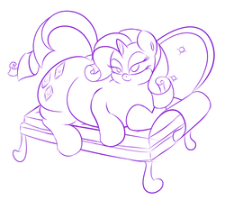 Size: 500x444 | Tagged: safe, artist:graphenescloset, rarity, pony, unicorn, chubby, fat, female, mare, monochrome, raritubby, solo, the ass was fat