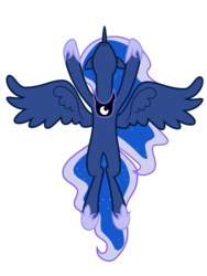 Size: 3000x4000 | Tagged: safe, artist:mythilas, princess luna, alicorn, pony, g4, female, mare, simple background, solo, spread wings, transparent background, vector