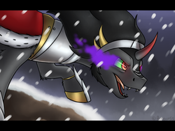 Size: 1024x768 | Tagged: safe, artist:arceus55, king sombra, pony, unicorn, g4, letterboxing, male, open mouth, solo