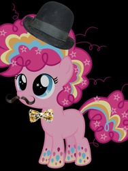 Size: 768x1024 | Tagged: safe, pinkie pie, equestria girls, g4, my little pony equestria girls: rainbow rocks, bowtie, cute, filly, hat, moustache