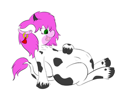 Size: 1024x768 | Tagged: safe, artist:dex9877, oc, oc only, cow, belly, fetish, tongue out, vore