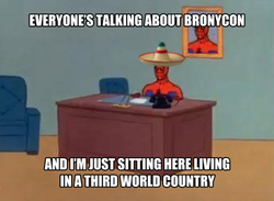 Size: 500x366 | Tagged: safe, bronycon, 60s spider-man, barely pony related, male, meme, mexico, solo, sombrero, spider-man