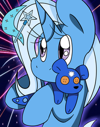 Size: 1280x1629 | Tagged: safe, artist:rosexknight, trixie, pony, unicorn, ursa, g4, female, mare, plushie, solo