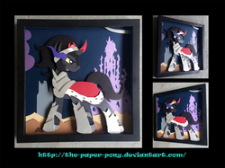 Size: 1280x958 | Tagged: safe, artist:the-paper-pony, king sombra, g4, craft, shadowbox