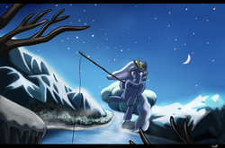 Size: 3000x1979 | Tagged: safe, artist:sceathlet, princess luna, g4, female, night, solo