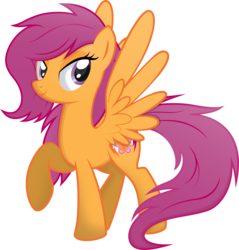 Size: 9581x10031 | Tagged: safe, artist:rainbownspeedash, scootaloo, pegasus, pony, g4, .ai available, absurd resolution, bedroom eyes, female, older, simple background, solo, spread wings, transparent background, vector