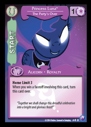 Size: 341x476 | Tagged: safe, enterplay, princess luna, canterlot nights, g4, my little pony collectible card game, card, ccg, female, glowing eyes, solo