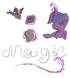 Size: 523x584 | Tagged: safe, artist:ponykai, twilight sparkle, alicorn, pony, g4, alicorn amulet, book, female, magic, solo, twilight sparkle (alicorn)