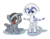 Size: 638x503 | Tagged: safe, artist:jessy, oc, oc only, oc:air liner, oc:blitz, original species, plane pony, pony, a-10 thunderbolt ii, boeing 737, filly, plane, scrunchy face