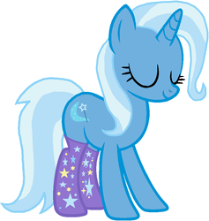 Size: 820x864 | Tagged: safe, artist:bronynel, edit, trixie, pony, unicorn, g4, base used, clothes, eyes closed, female, mare, smiling, socks, solo, stockings