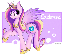 Size: 1123x980 | Tagged: safe, artist:php41, derpibooru exclusive, princess cadance, alicorn, pony, g4, female, jewelry, looking at you, partially open wings, passepartout, regalia, smiling, solo, wings