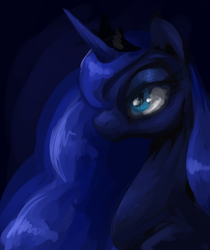 Size: 2100x2500 | Tagged: dead source, safe, artist:clrb, princess luna, pony, g4, female, high res, portrait, profile, solo