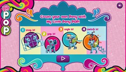 Size: 960x549 | Tagged: safe, rainbow dash, g4, official, female, game, my little pony pop!, sprue pony, toy