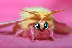 Size: 950x633 | Tagged: safe, edit, fluttershy, moth, g4, cute, eyes, fluttermoth, irl, photo, rosy maple moth