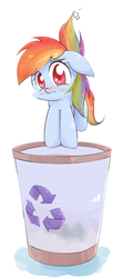 Size: 1200x2700 | Tagged: safe, artist:joycall6, rainbow dash, g4, blushing, crying, cursor, cute, dashabetes, dashabuse, female, how could you do such a horrible thing?, looking at you, microsoft windows, recycle bin, sad, simple background, solo, windows 7
