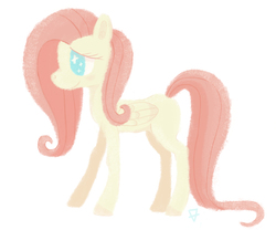 Size: 837x695 | Tagged: safe, artist:galaxygroove, fluttershy, g4, female, simple background, smiling, solo