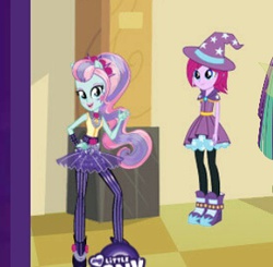 Size: 313x307 | Tagged: safe, screencap, fuchsia blush, violet blurr, equestria girls, g4, my little pony equestria girls: rainbow rocks, background human