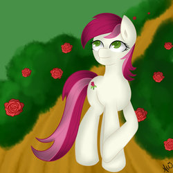 Size: 1024x1024 | Tagged: safe, artist:fairdahlia, roseluck, earth pony, pony, g4, female, mare, solo