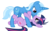 Size: 1509x950 | Tagged: safe, artist:mrbrandonmac, edit, trixie, twilight sparkle, pony, unicorn, g4, bedroom eyes, boop, eye contact, female, frown, grin, lesbian, nose wrinkle, noseboop, on back, ship:twixie, shipping, simple background, smiling, smirk, standing, transparent background, vector