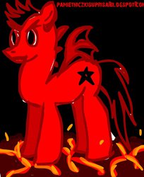 Size: 808x988 | Tagged: safe, artist:kapitansurprise, pony, ponified, satan, solo