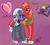 Size: 830x747 | Tagged: safe, artist:sunshine-blitz, big macintosh, hoity toity, steven magnet, earth pony, pony, g4, blushing, gay, heart, hoitymac, male, shipping, stallion