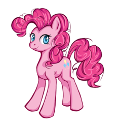 Size: 1200x1254 | Tagged: safe, artist:moenkin, pinkie pie, earth pony, pony, g4, female, looking at you, mare, simple background, solo, transparent background