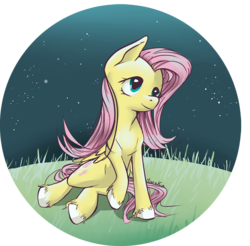 Size: 850x836 | Tagged: safe, artist:moenkin, fluttershy, g4, female, night, simple background, solo, transparent background, unshorn fetlocks