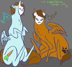 Size: 671x622 | Tagged: safe, artist:bunnycat, oc, oc only, oc:bear, oc:bunny, bear, pegasus, pony, rabbit, creepy, female, male, masks, strange, surreal, weird