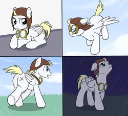 Size: 937x852 | Tagged: safe, artist:drawponies, oc, oc only, oc:ames, drawing, fanfic, goggles, solo